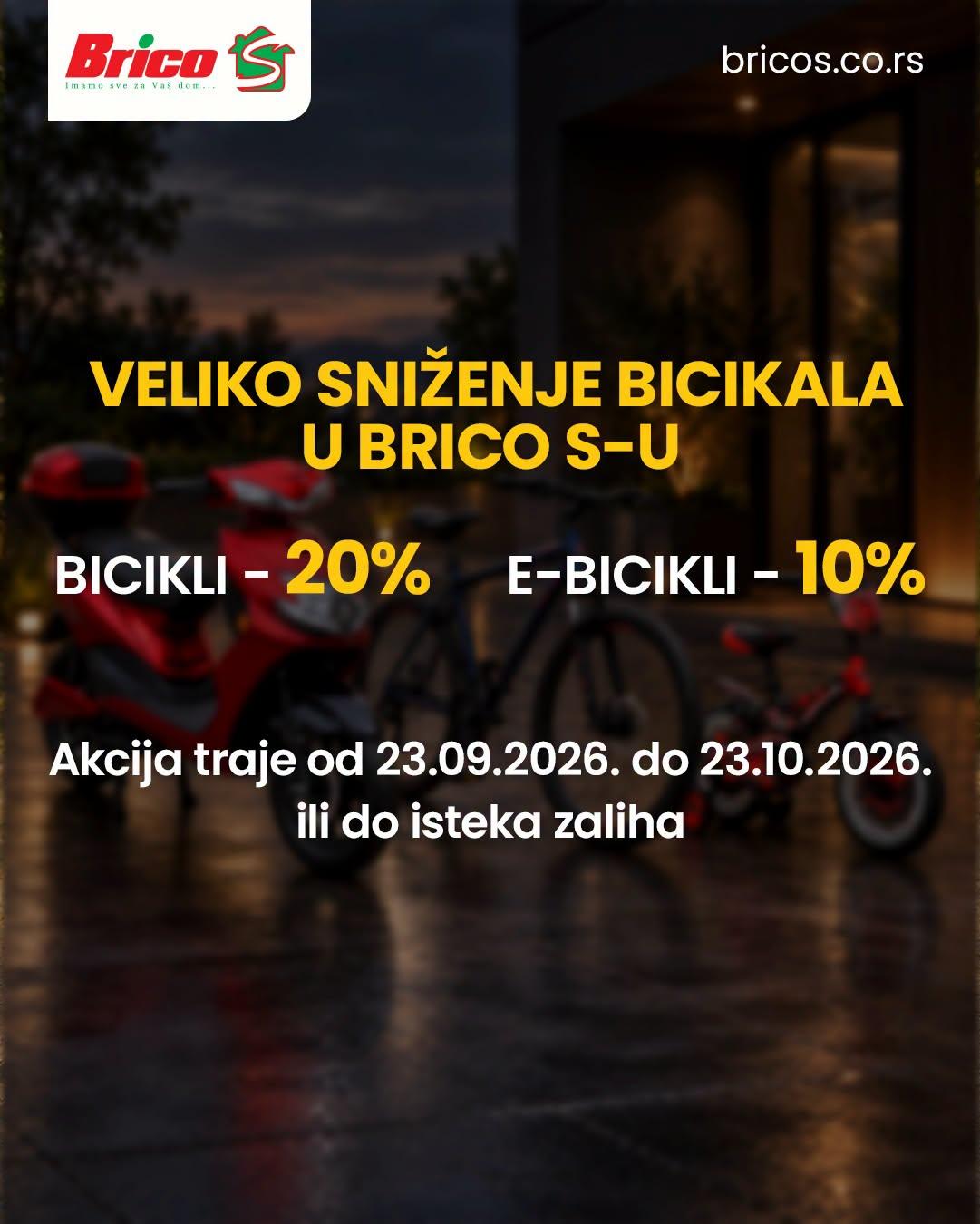 VELIKO SNIZENJE BICIKALA U BRICO S-U!